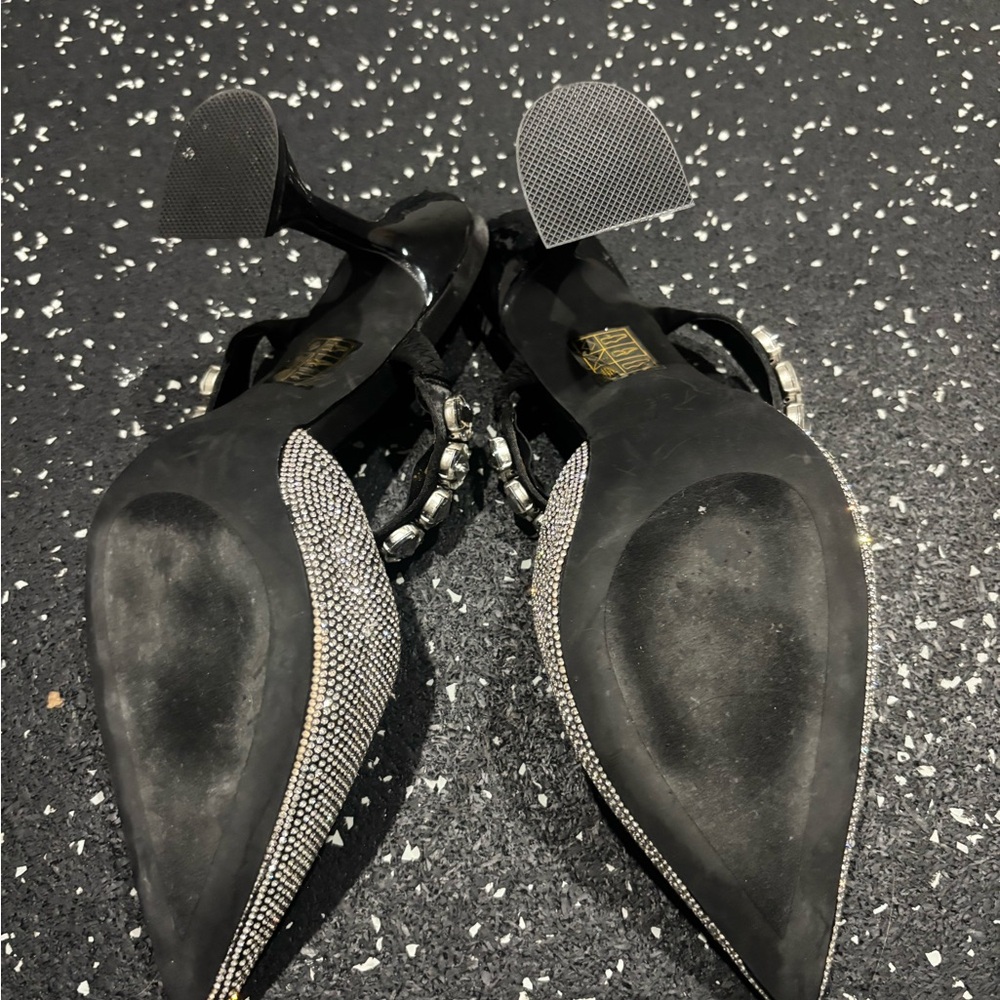 Jeffrey Campbell Black and Silver Rhinestone Heels - Picture 4 of 4